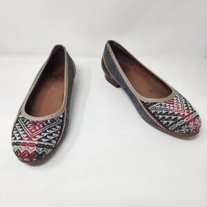 Fortress of Inca Women's Peruvian Aztec Boho Wool Knit Ballet Flats Shoes Size 5